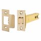 Heavy Duty Bolt Through Tubular Latch - 128mm Case - 107mm Backset - Square - PVD Brass