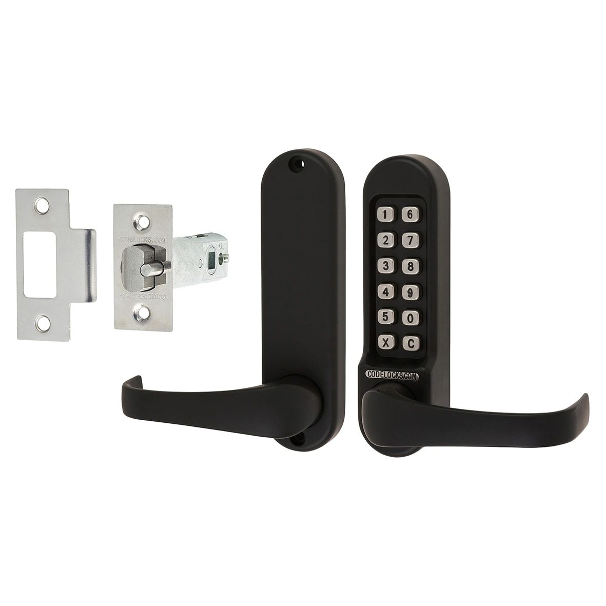 External Marine Grade Push Button Code Lock and Latch - Black