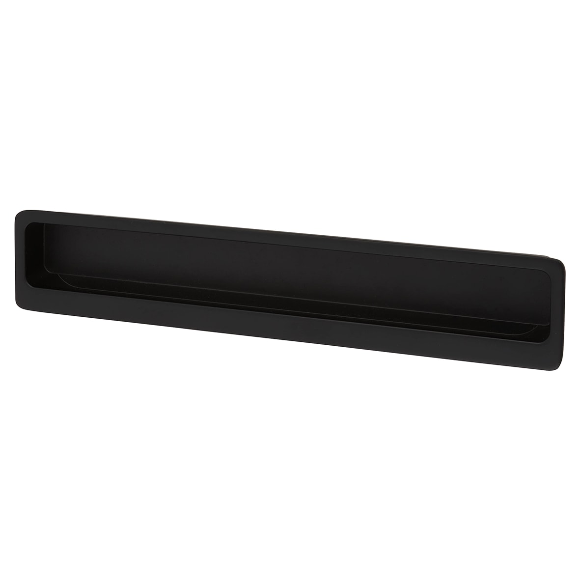Alton Rectangular Flush Cabinet Pull Handle - 177 x 33mm - Matt Black