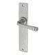 Pewter Latch Door Handles - Long Plate - York Range - 241 x 48mm