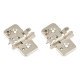 CLIP Cruciform Cabinet Mounting Plate - Screw On - 3mm Spacing - Pressed Steel - Pair