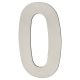 100mm Concealed Screw Fix Door Numeral - 0 - Satin Stainless Steel