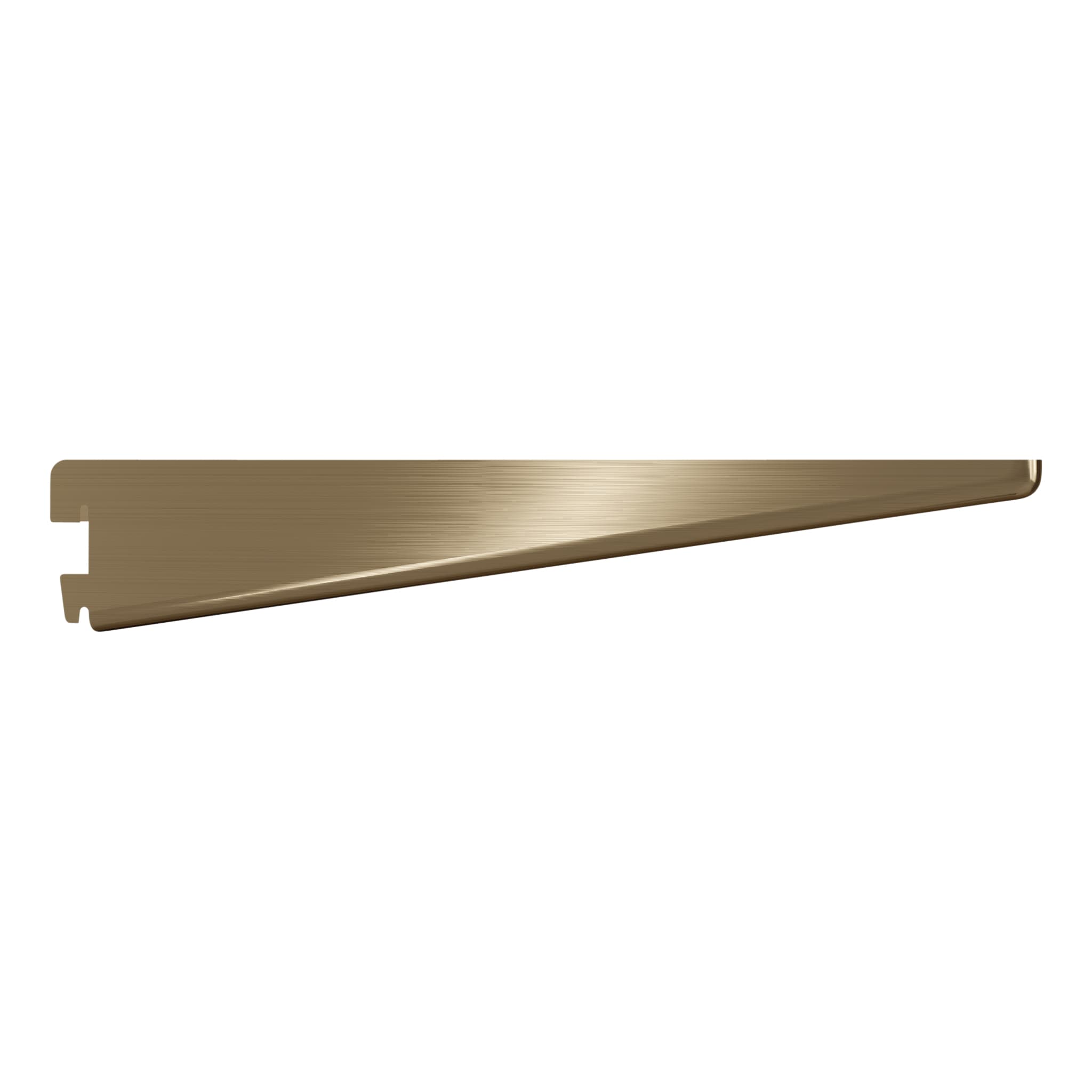 Twin Slot Shelf Bracket - 270mm Length - Antique Brass