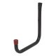 Tubular Garage and Shed Storage Hook with Red Vinyl Cap - 200mm Depth - Black & Red