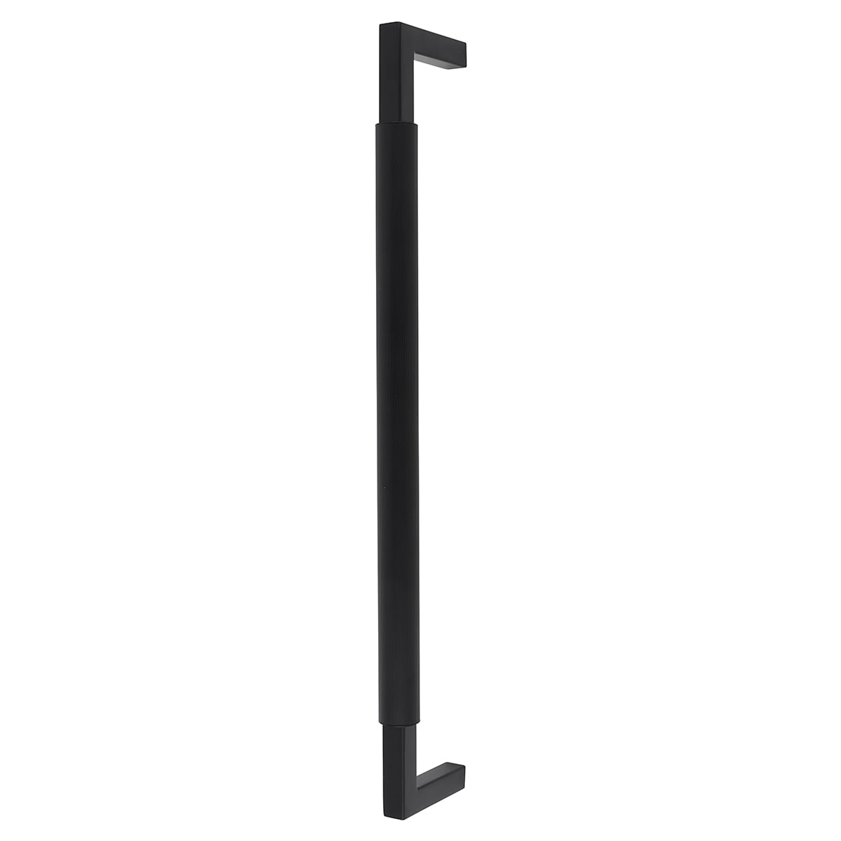 Matt Black 25mm Lines D-Bar Door Pull Handle - Bolt Fix - 450mm Centres