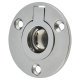 Round Flush Ring Cabinet Pull Handle - 45mm Diameter - Polished Chrome