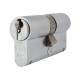 10 Pin 64mm Euro Double Cylinder - 32 + 32mm - Satin Chrome - Keyed to Differ