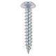Twin Threaded Pozi Round Head Wood Screws - 6 x 1/2" - Zinc Plated - Pack of 200