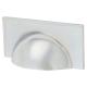 Crofts & Assinder Monmouth Square Cabinet Cup Handle - 64mm Centres - Polished Chrome