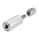 Bramah Rola Wooden Sash Window Stop - 31mm - Polished Chrome - 10 Body + 20 Inserts