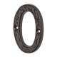 76mm Screw Fix Door Numeral - 0 - Metalized Antique Black Iron