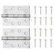 Twin Ball Bearing Steel Grade 11 Butt Fire Door Hinge - 102 x 76 x 2.7mm - Pol Chrome - Pair