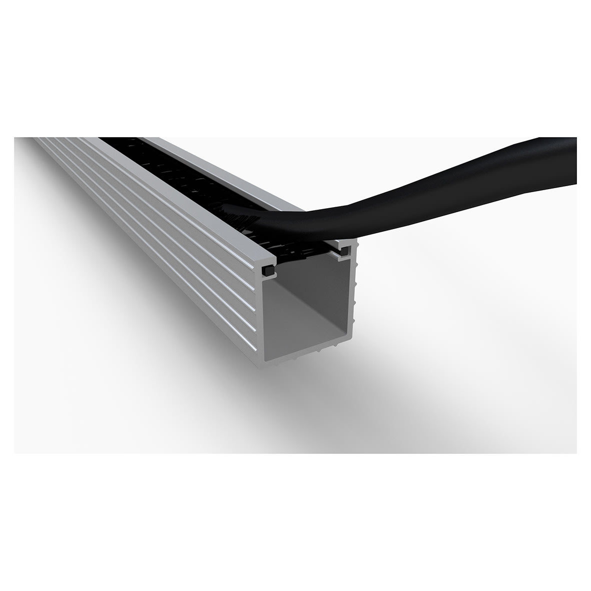 Heavy Duty EV Cable Channel - 1m Length - Aluminium