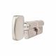 J2X44 Pattern 5 Pin 74mm Euro Large Thumbturn Cylinder - 37mm Turn + 37mm - Satin Chrome