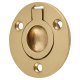 Round Flush Ring Cabinet Pull Handle - 38mm Diameter - Polished Brass