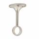 19mm Hanging Rail Centre Bracket - Brushed Nickel