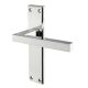 Brass Polished Chrome Latch Door Handles - Stratus Range - 180 x 40mm
