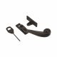 Tudor Locking Wedge Casement Window Fastener - Right Hand - Antique Black Iron