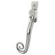 Heritage Monkey Tail Locking Espagnolette Casement Window Handle - Left Hand - Polished Chrome