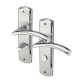 Marcus Polished/Satin Chrome Bathroom Door Handles - Centaur Range - 189 x 48mm