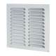 Hooded Louvre Vent - 229 x 229mm - 11919mm² Free Air Flow - Satin Aluminium