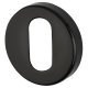 Nylon Escutcheon - 52mm Diameter - Oval - Ebony Black - Pair