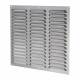 Hooded Louvre Vent - 305 x 305mm - 23750mm² Free Air Flow - Satin Chrome