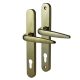 PVD Gold uPVC Multipoint Door Handles - Long Plate - 92mm c/c - Sparta Range