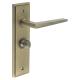 Antique Brass Fire Rated Bathroom Door Handles - Mayfair - Inner 1 - 200 x 55mm