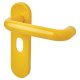 Golden Yellow Nylon Steel Core Safety Oval Door Handles - 48.5mm c/c - Paris Range