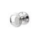 Polished Chrome Lined Mortice Door Knob - 65mm Rose Diameter