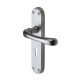 Satin Chrome Keyhole Lock Door Handles - Donna Range - 183 x 42mm