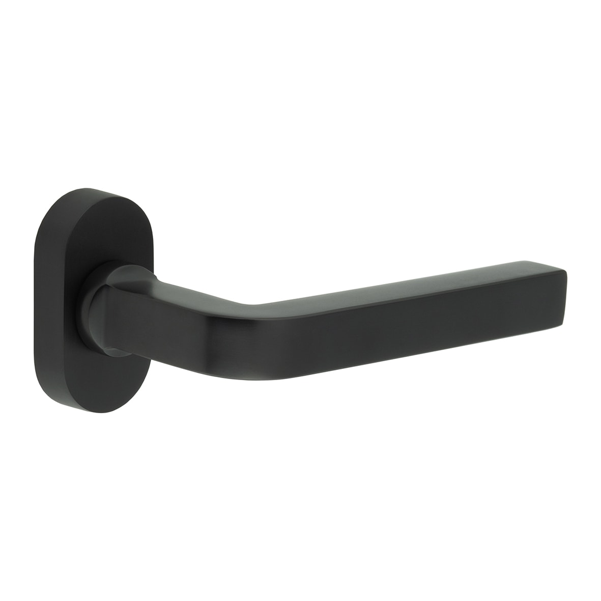 Black uPVC Multipoint Door Handles on Oval Rose - CR-104 Range