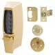 Unican 7104 Light Duty Push Button Code Lock and Latch - Polished Brass