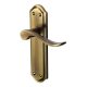 Marcus Antique Brass Scroll Latch Door Handles - Sandown Range - 180 x 48mm