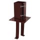 Fence Post Concrete in Shoe - Twin Bolt - 100 x 100mm - Brown Powder Coated
