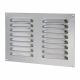 Hooded Louvre Vent - 242 x 165mm - 6600mm² Free Air Flow - Polished Stainless Steel