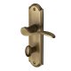 Marcus Antique Brass Scroll Bathroom Door Handles - Howard Range - 171 x 48mm