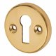 Escutcheon - 40mm Diameter - Keyhole - Polished Brass