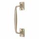 Traditional Satin Nickel Heavy Cast Offset Door Pull Handle - Screw Fix - 250mm Centres