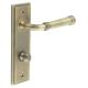 Antique Brass Fire Rated DIN Bathroom Door Handles - Highgate - Inner 1 - 200 x 55mm