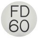 Fire Door Sign - Self Adhesive - 50mm Diameter - Rigid Plastic - Silver
