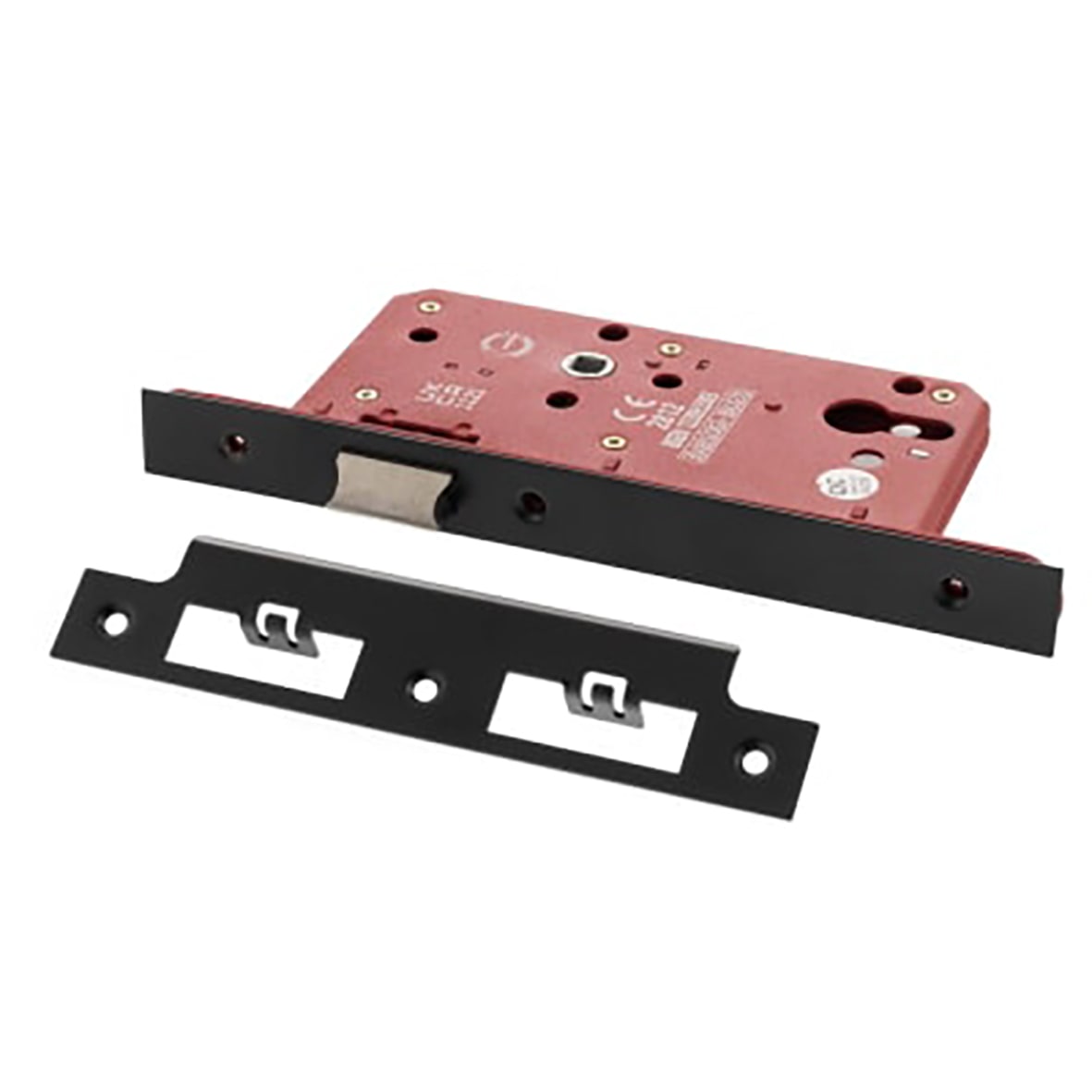 DIN Latch - 88mm Case - 60mm Backset - Square - Matt Black