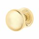 Polished Brass Round Mortice Door Knob - 58mm Rose Diameter