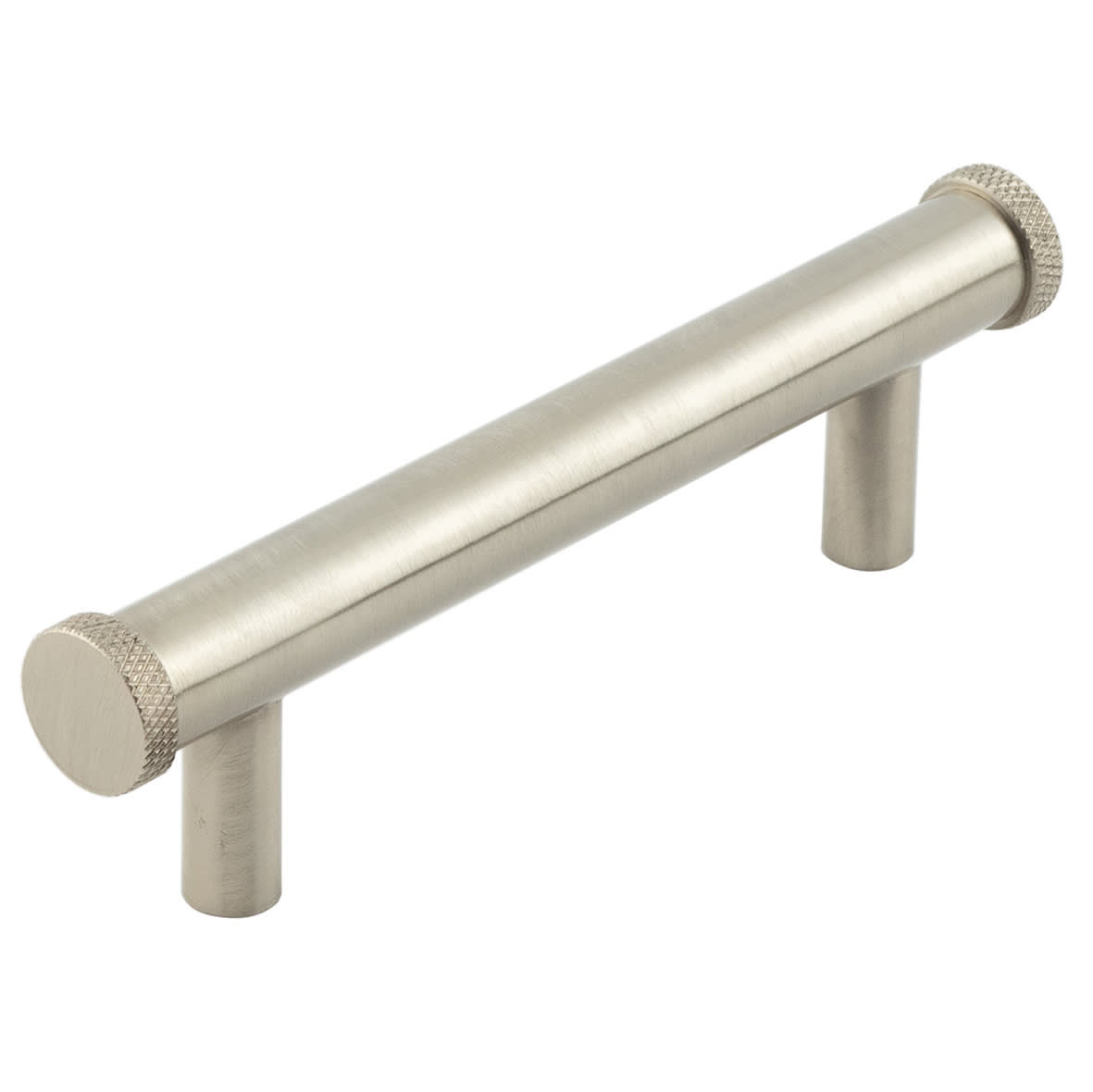 Wenlock 15mm Knurled T-Bar Cabinet Pull Handle - 96mm c/c - Satin Nickel