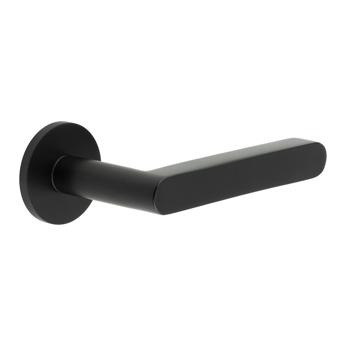 Black Fixed Dead Door Handles on Round Rose - CR-101 Range