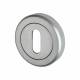 Brass Escutcheon - 50mm Diameter - Keyhole - Satin Chrome
