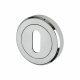 Brass Escutcheon - 50mm Diameter - Keyhole - Polished Chrome