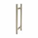Satin Stainless Steel 19mm T-Bar Door Pull Handles - Back to Back - 229mm Centres