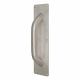 Satin Stainless Steel Anti-Ligature Infilled Door Pull Handle on Plate - Screw Fix - 300 x 75mm